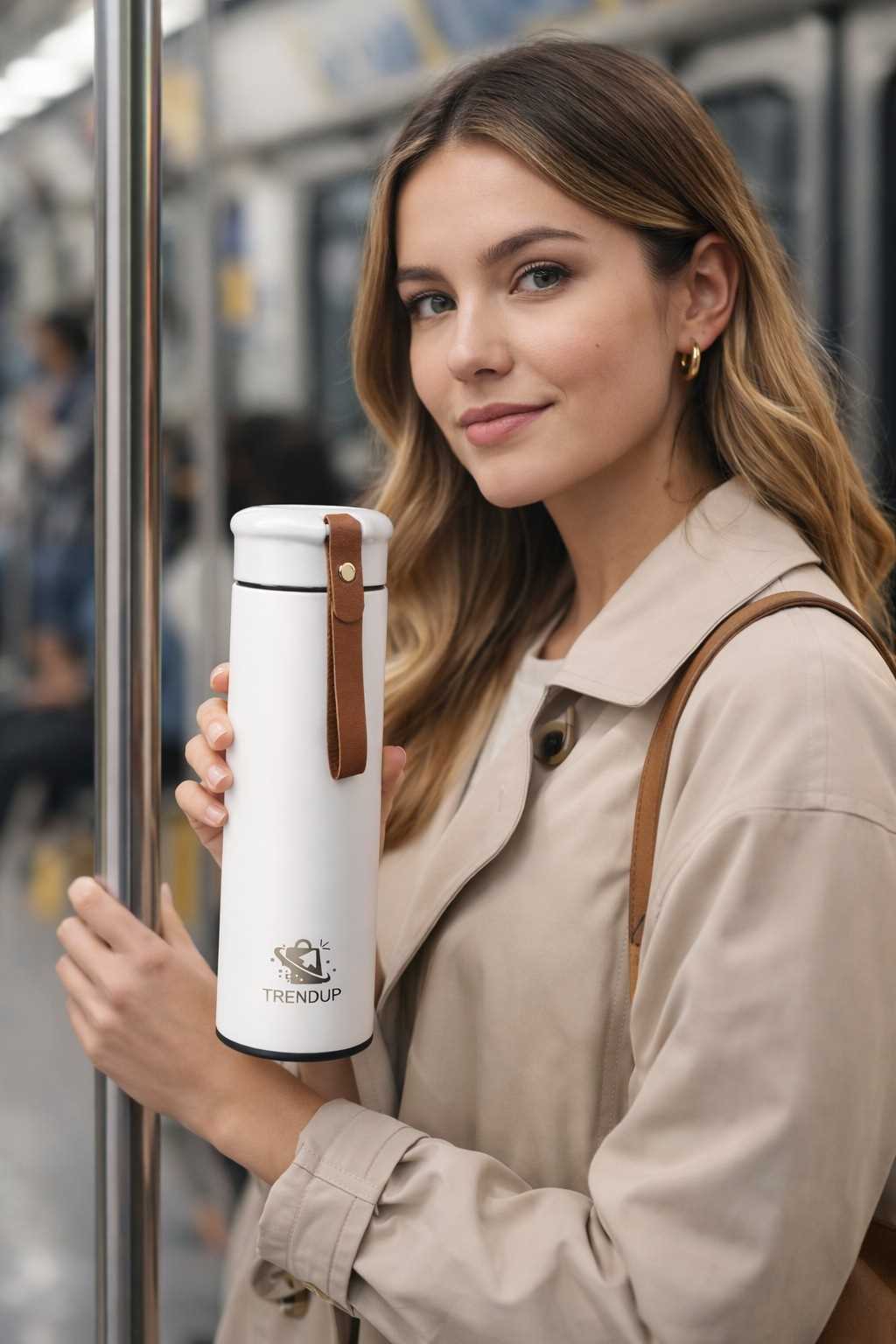 TRENDUP ROPE DUBLEWALL BOTTLE WHITE500ML